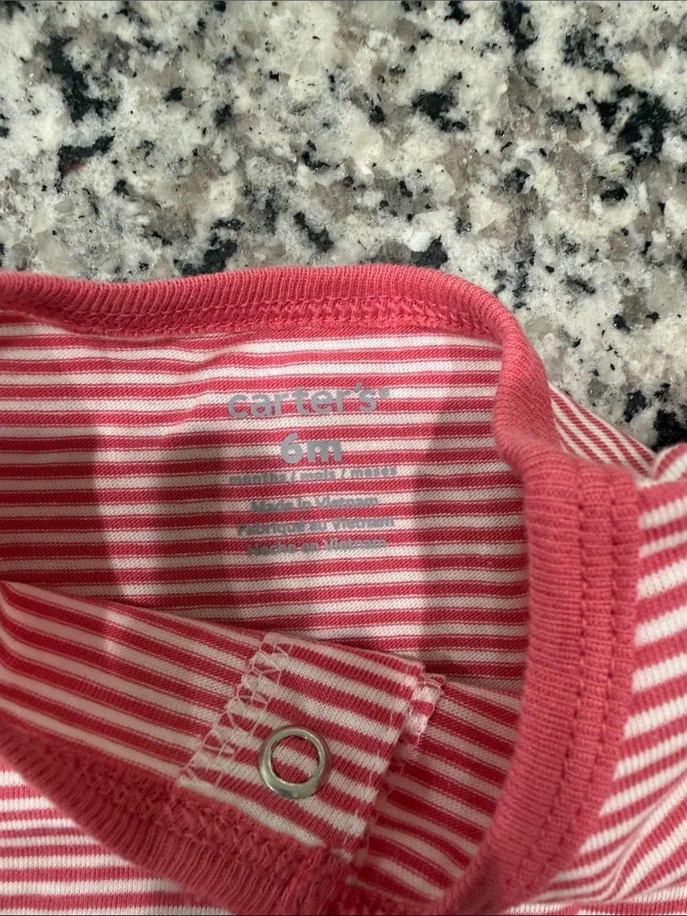 Carter's Pink & White Striped One-Piece with Pelican Applique